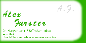alex furster business card
